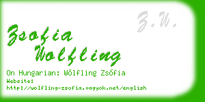 zsofia wolfling business card