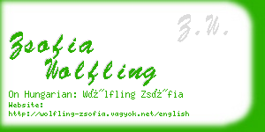 zsofia wolfling business card